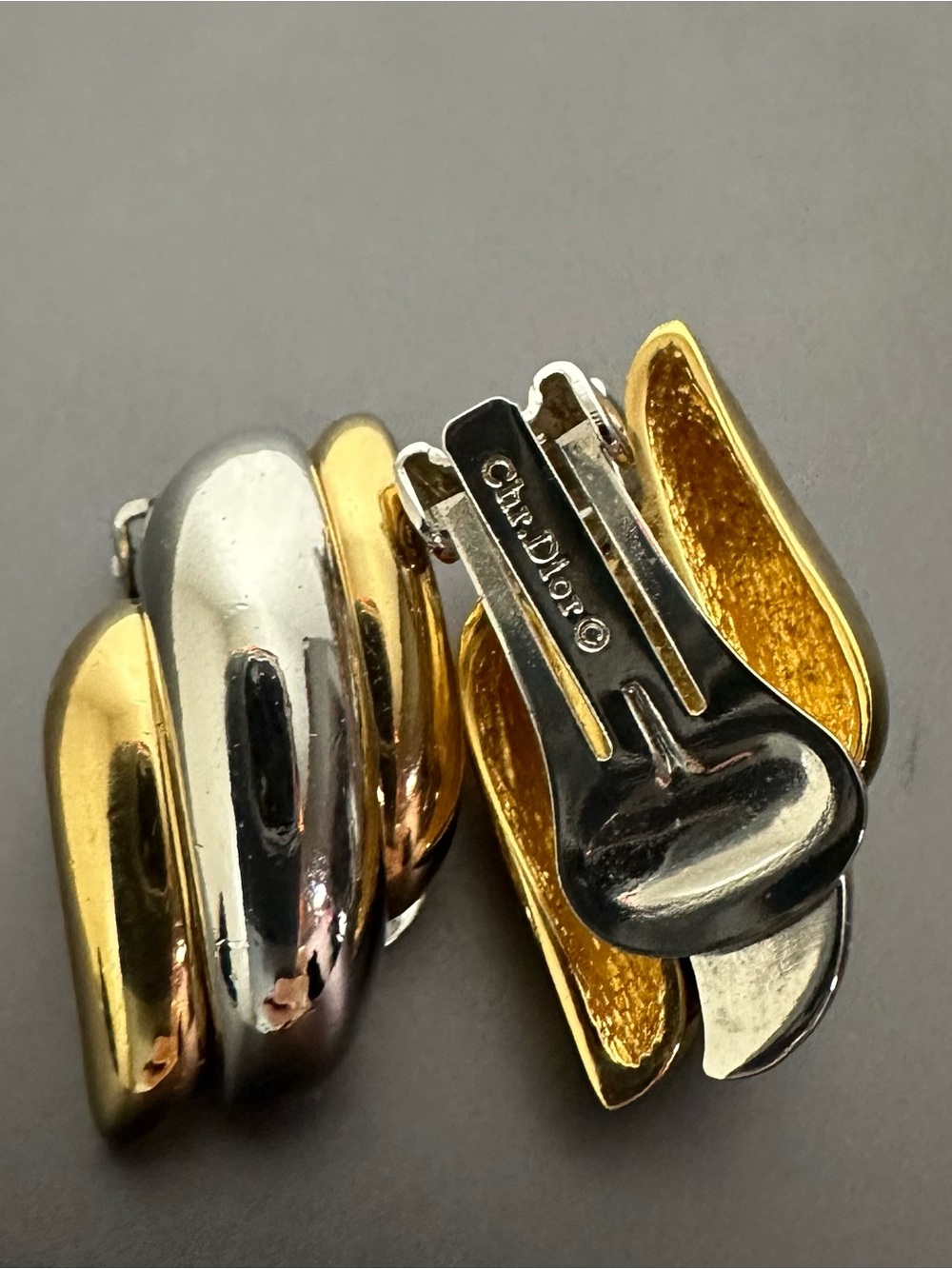 Christian DIOR Vintage Clip-On Earrings Elegant Luxury Jewelry